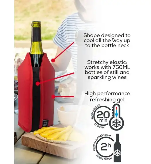 PEUGEOT FRIZZ Rękaw chłodzący czerwony 23 cm