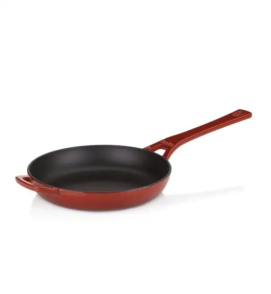 KELA CALIDO Patelnia, żeliwo emaliowane ⌀ 28 cm, czerwona / indukcja / FreeForm