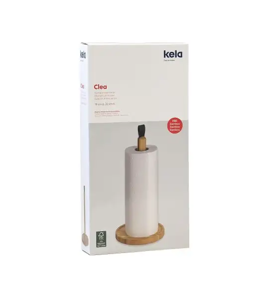 KELA CLEA Stojak na ręczniki papierowe 33 x 14 cm / drewno bambusowe / FreeForm