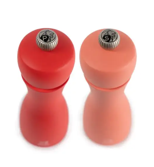 PEUGEOT TAHITI DUO Zestaw młynków do soli i pieprzu 15 cm / drewno bukowe / czerwony