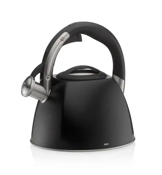 KELA VITUS Czajnik z gwizdkiem 2,4 l indukcja / czarny matowy / FreeForm