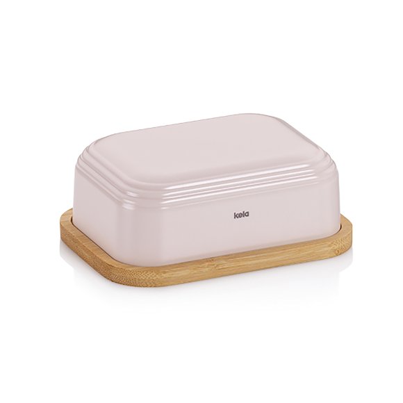 KELA NAMUR Maselnica z bambusową podstawką 15,5 x 11,5 cm / beżowa / FreeForm