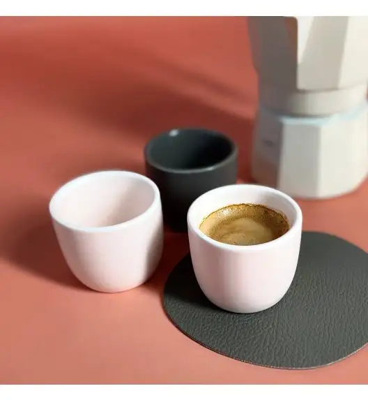 KELA BOB Kieliszki do jajek 2 szt. / ciemnoszare / porcelana / FreeForm