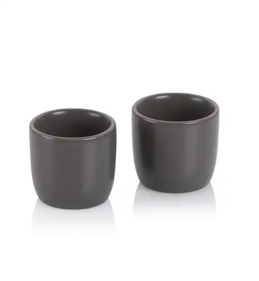 KELA BOB Kieliszki do jajek 2 szt. / ciemnoszare / porcelana / FreeForm