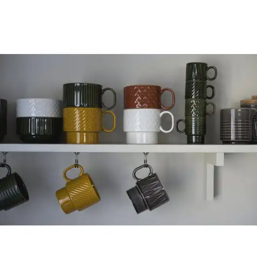 SAGAFORM Coffe & More Filiżanki do espresso 100 ml, 4 szt. / zielone / FreeForm