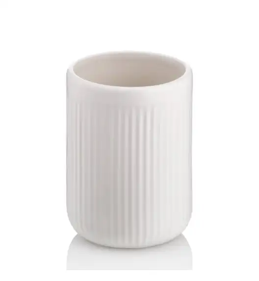 KELA ADELE Kubek na szczoteczki do zębów, ceramika  ⌀ 7,5 x 10 cm / biały / FreeForm