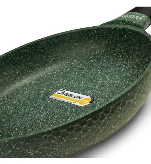 KönigHOFFER GREEN HUSK Patelnia granitowa 20 cm / indukcja / powłoka GREBLON C3 Granite