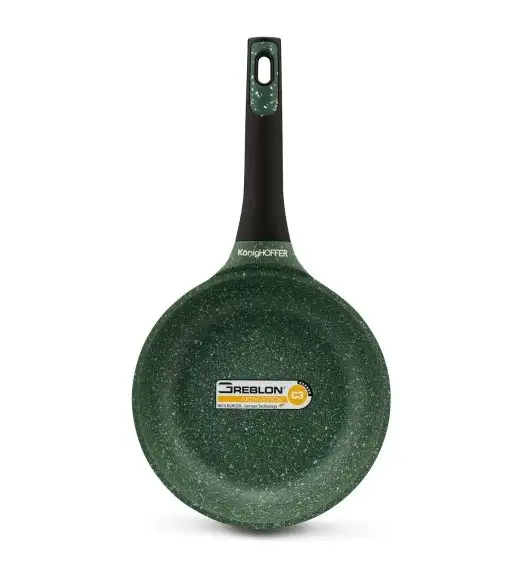 KönigHOFFER GREEN HUSK Patelnia granitowa 20 cm / indukcja / powłoka GREBLON C3 Granite