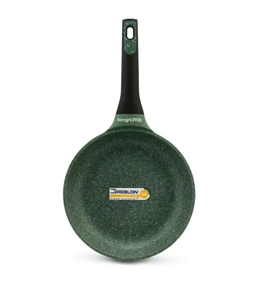 KönigHOFFER GREEN HUSK Patelnia granitowa 24 cm / indukcja / powłoka GREBLON C3 Granite