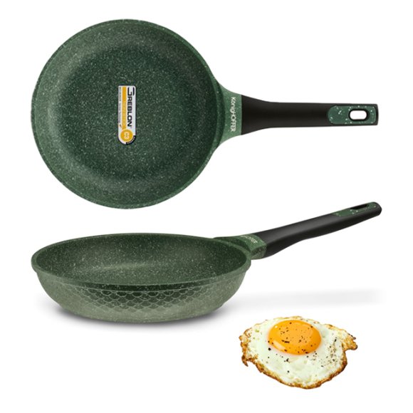 KönigHOFFER GREEN HUSK Patelnia granitowa 24 cm / indukcja / powłoka GREBLON C3 Granite