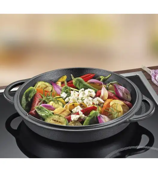 KUCHENPROFI BBQ Garnek żeliwny z pokrywką 2w1 / 5,7 l / FreeForm