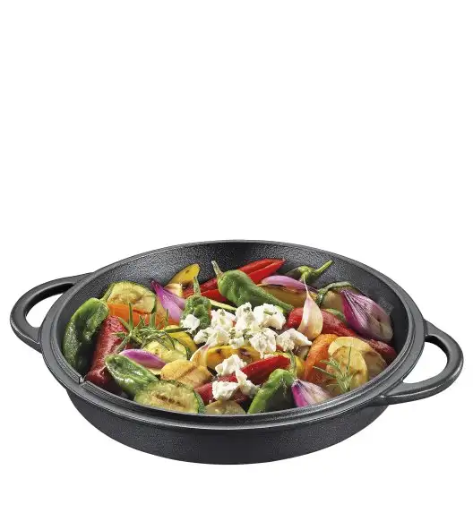KUCHENPROFI BBQ Garnek żeliwny z pokrywką 2w1 / 5,7 l / FreeForm