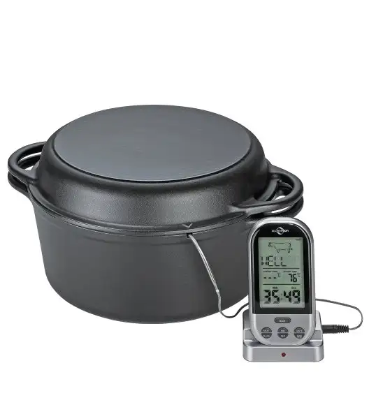 KUCHENPROFI BBQ Garnek żeliwny z pokrywką 2w1 / 5,7 l / FreeForm