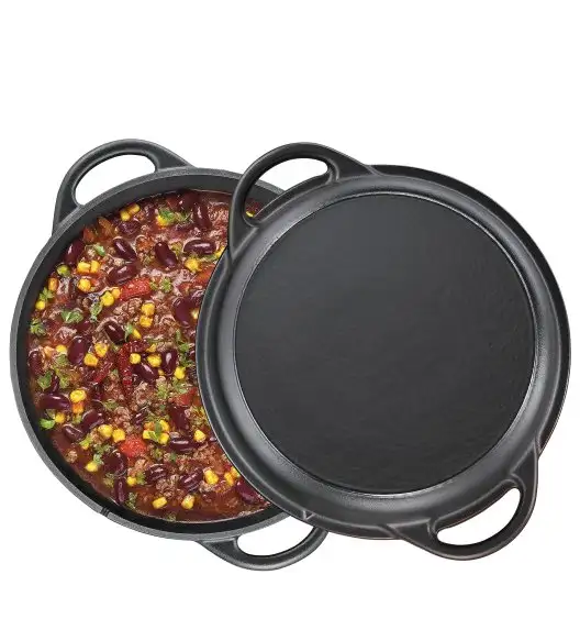 KUCHENPROFI BBQ Garnek żeliwny z pokrywką 2w1 / 5,7 l / FreeForm