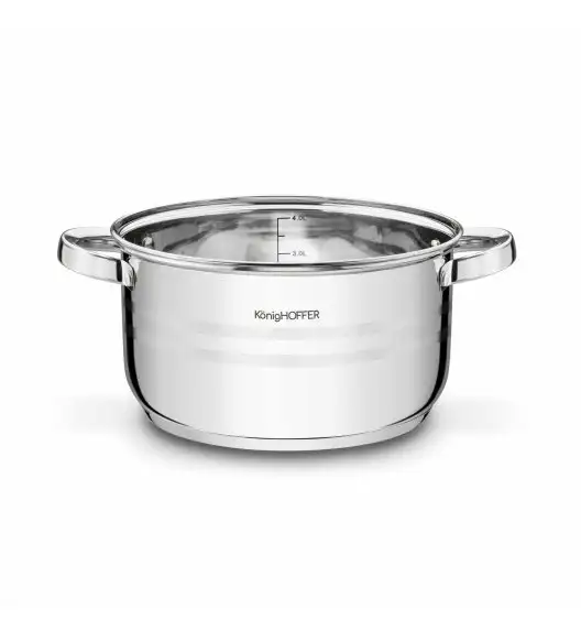 KONIGHOFFER SOLER Zestaw garnków z pokrywkami 10 elementów / stal nierdzewna