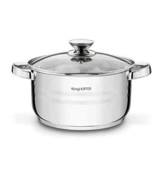 KONIGHOFFER SOLER Zestaw garnków z pokrywkami 10 elementów / stal nierdzewna