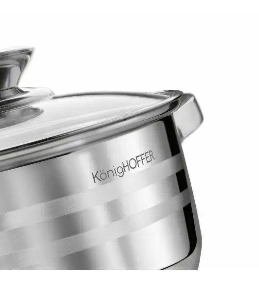 KONIGHOFFER SOLER Zestaw garnków z pokrywkami 10 elementów / stal nierdzewna