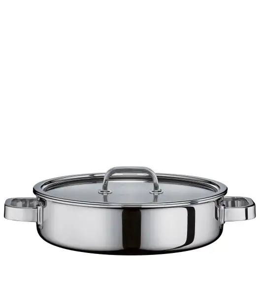 SPRING FINESSE2+ Niski garnek ze szklaną pokrywką  4,0 l / indukcja / stal nierdzewna / FreeForm