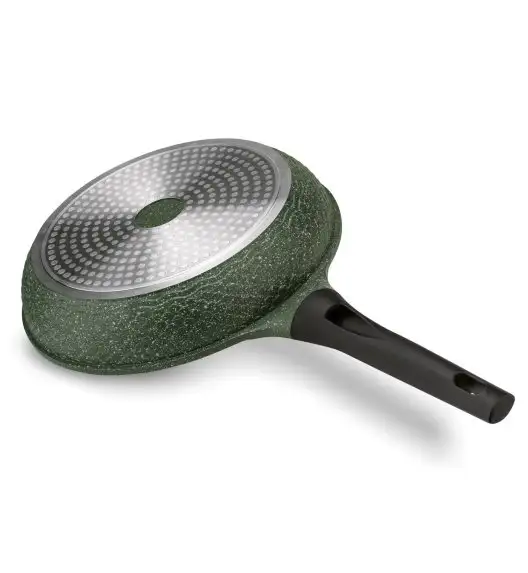 KönigHOFFER GREEN HUSK Patelnia granitowa 24 cm + pokrywka szklana TADAR / indukcja