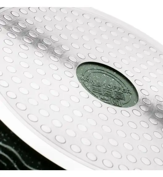 KönigHOFFER GREEN HUSK Patelnia granitowa 24 cm + pokrywka szklana TADAR / indukcja