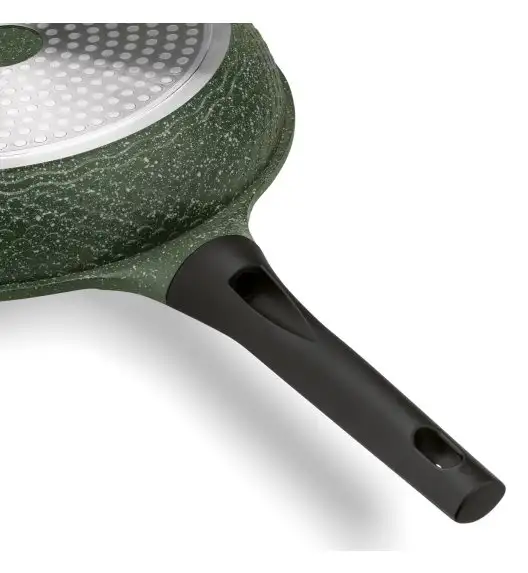 KönigHOFFER GREEN HUSK Patelnia granitowa 24 cm + pokrywka uniwersalna TADAR / indukcja