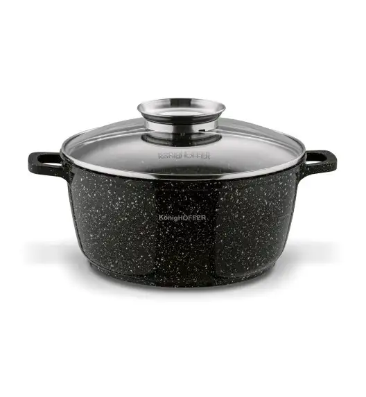 KONIGHOFFER KINGSTONE Zestaw garnków z pokrywkami 10 elementów + 2 podkładki / aluminium