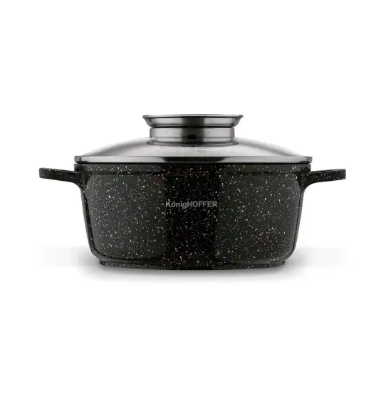 KONIGHOFFER KINGSTONE Zestaw garnków z pokrywkami 10 elementów + 2 podkładki / aluminium