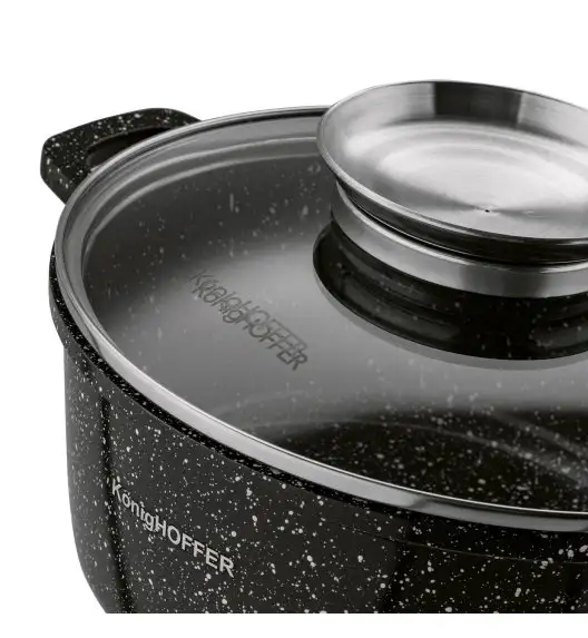 KONIGHOFFER KINGSTONE Zestaw garnków z pokrywkami 10 elementów + 2 podkładki / aluminium