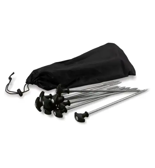 TADAR Zestaw 10 szt. śledzi do namiotu 31 cm / z pokrowcem / wkręcane
