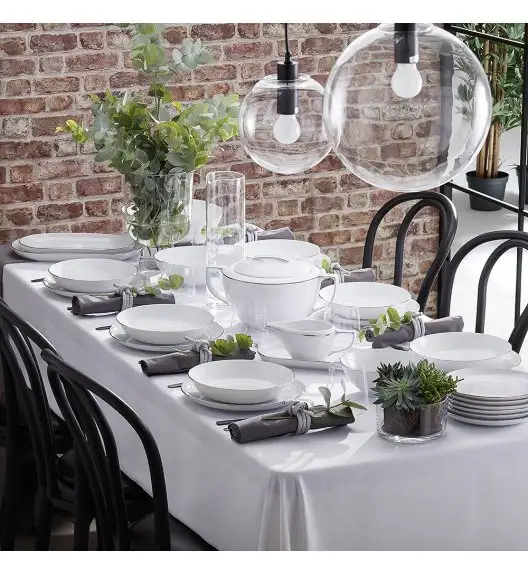 CHODZIEŻ CITY PLATYNOWA B325 Serwis obiadowy 18 el / 6 osób / porcelana