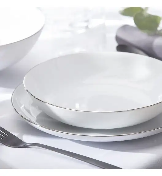 CHODZIEŻ CITY PLATYNOWA B325 Serwis obiadowy 18 el / 6 osób / porcelana