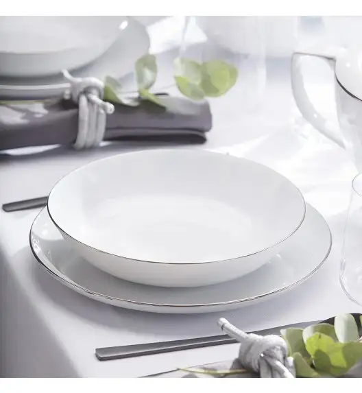 CHODZIEŻ CITY PLATYNOWA B325 Serwis obiadowy 18 el / 6 osób / porcelana
