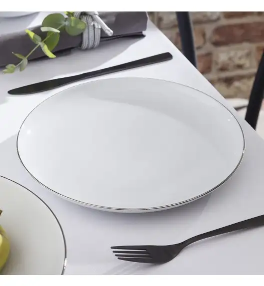 CHODZIEŻ CITY PLATYNOWA B325 Serwis obiadowy 18 el / 6 osób / porcelana