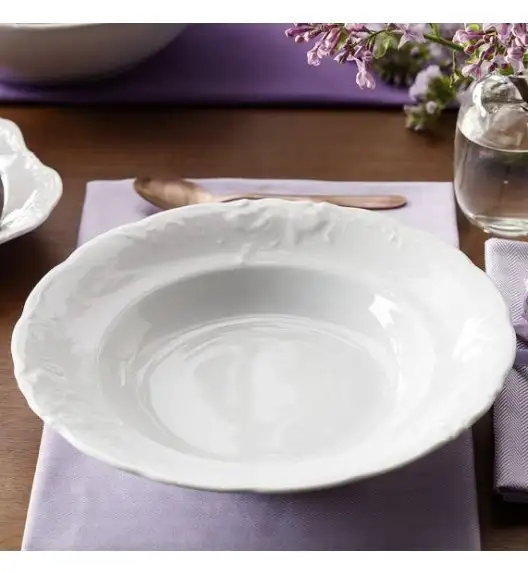CHODZIEŻ FRYDERYKA BIAŁA C001 Serwis obiadowy 40 el / 12 osób / porcelana
