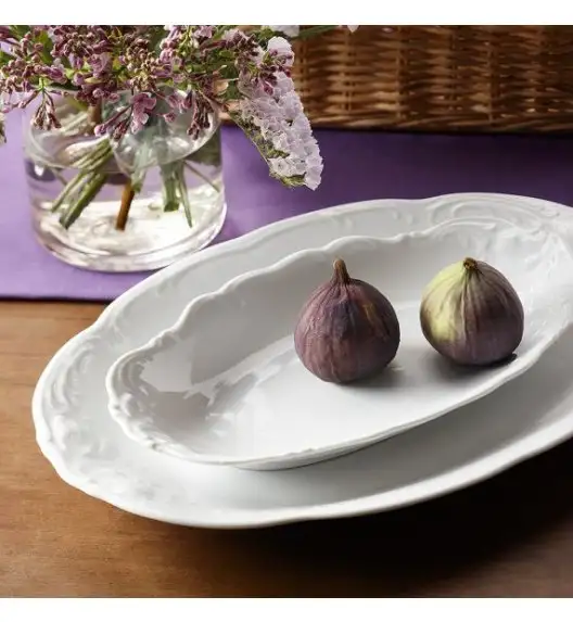 CHODZIEŻ FRYDERYKA BIAŁA C001 Serwis obiadowy 40 el / 12 osób / porcelana