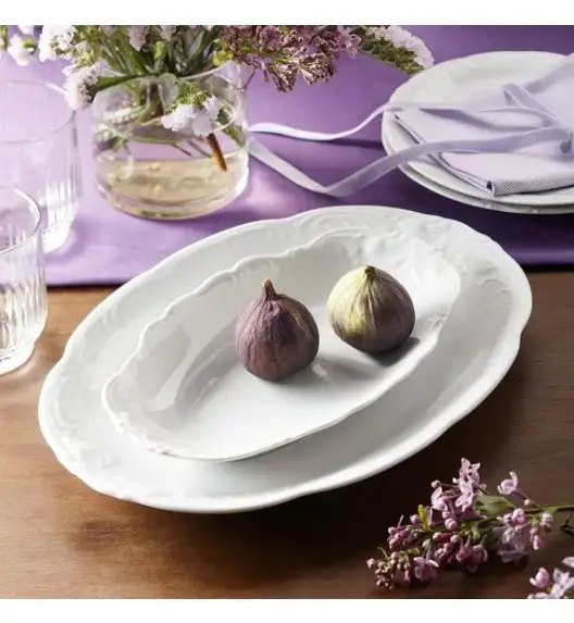 CHODZIEŻ FRYDERYKA BIAŁA C001 Serwis obiadowy 40 el / 12 osób / porcelana