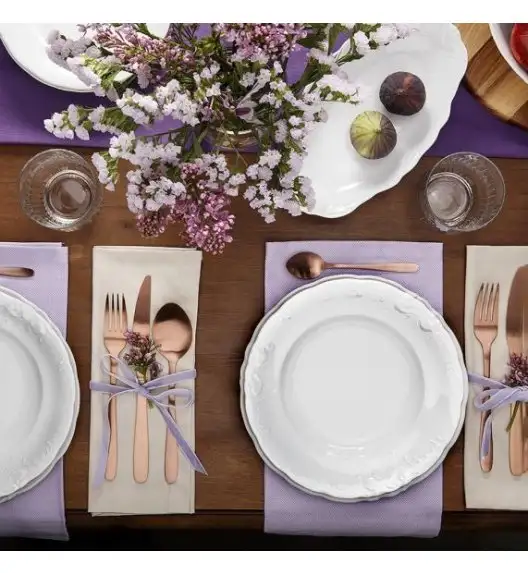 CHODZIEŻ FRYDERYKA BIAŁA C001 Serwis obiadowy 40 el / 12 osób / porcelana