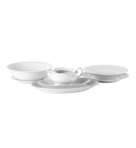 CHODZIEŻ FRYDERYKA BIAŁA C001 Serwis obiadowy 40 el / 12 osób / porcelana