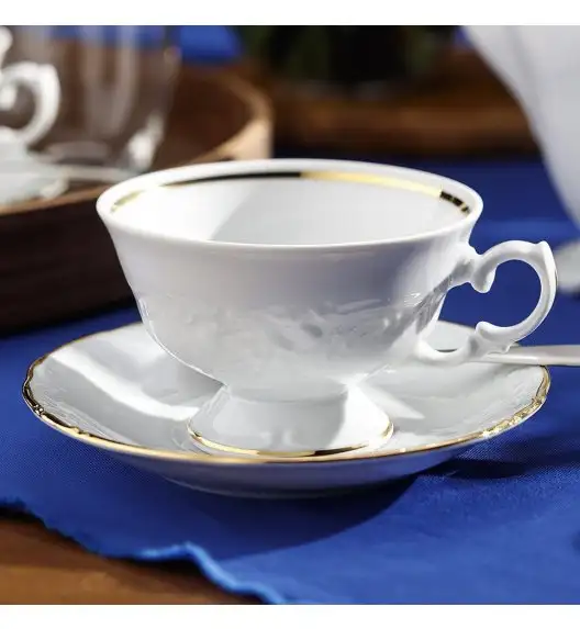 CHODZIEŻ FRYDERYKA ZŁOTA LINIA B236 Serwis kawowy 39 el / 12 osób / porcelana