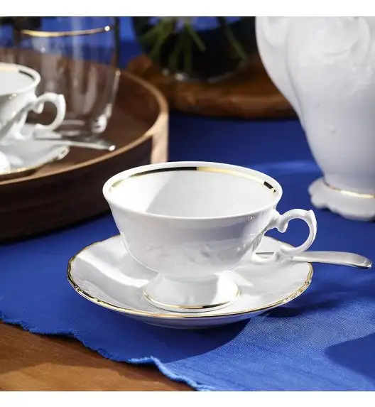 CHODZIEŻ FRYDERYKA ZŁOTA LINIA B236 Serwis kawowy 39 el / 12 osób / porcelana