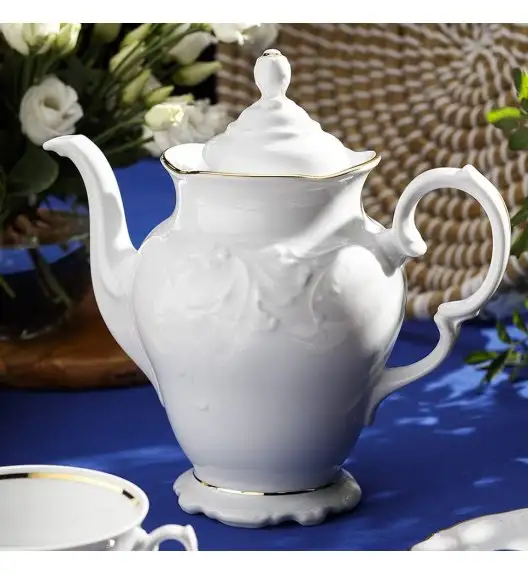 CHODZIEŻ FRYDERYKA ZŁOTA LINIA B236 Serwis kawowy 39 el / 12 osób / porcelana