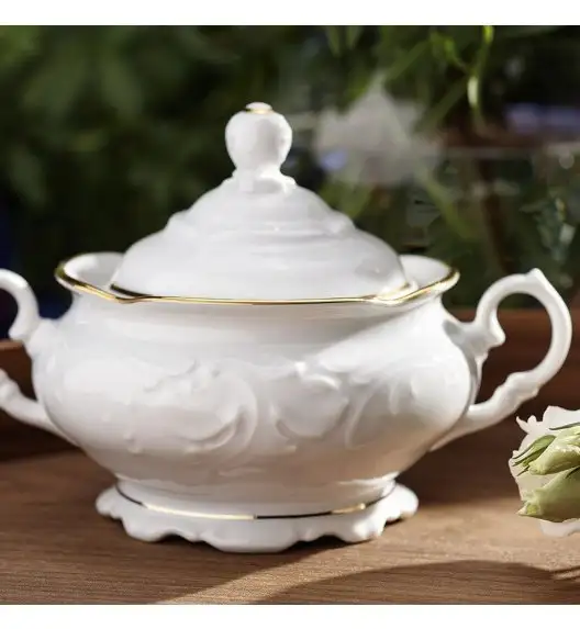 CHODZIEŻ FRYDERYKA ZŁOTA LINIA B236 Serwis kawowy 39 el / 12 osób / porcelana