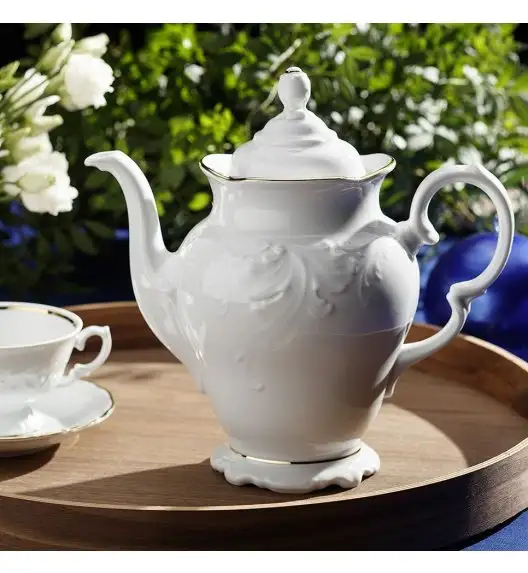 CHODZIEŻ FRYDERYKA ZŁOTA LINIA B236 Serwis kawowy 39 el / 12 osób / porcelana