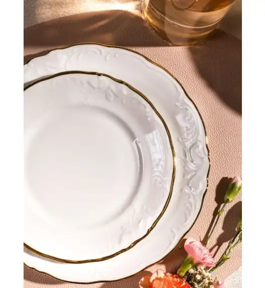 CHODZIEŻ FRYDERYKA ZŁOTA LINIA C236 Serwis kawowy 39 el / 12 osób / porcelana ecru