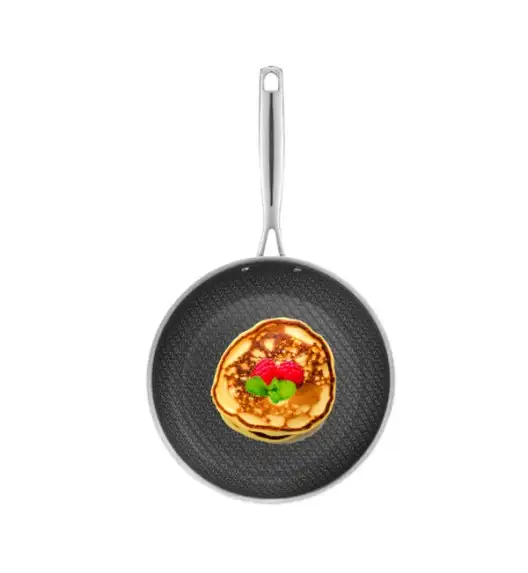 AMBITION FUTURO Patelnia tradycyjna 20 cm / srebrna / indukcja / powłoka non-stick