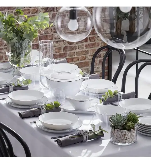 CHODZIEŻ CITY PLATYNOWA B325 Serwis kawowy 12 el / 6 osób / porcelana