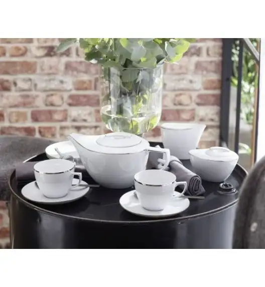 CHODZIEŻ CITY PLATYNOWA B325 Serwis kawowy 12 el / 6 osób / porcelana