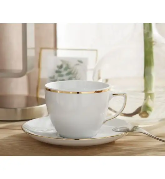 CHODZIEŻ CITY ZŁOTY B326 Serwis kawowy 12 el / 6 osób / porcelana