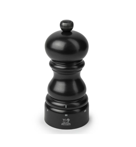 PEUGEOT PARIS Młynek do pieprzu 12 cm / satynowa czerń / drewno bukowe