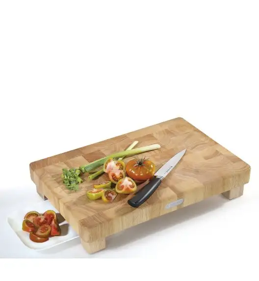 ZASSENHAUS Blok do krojenia typu end grain 45 x 30 x 8,5 cm  / drewno kauczukowca / FreeForm